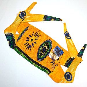 NWT NEW Coconuts Strapless Bandeau Tube Top Orange Tropical Beach Women's Size F